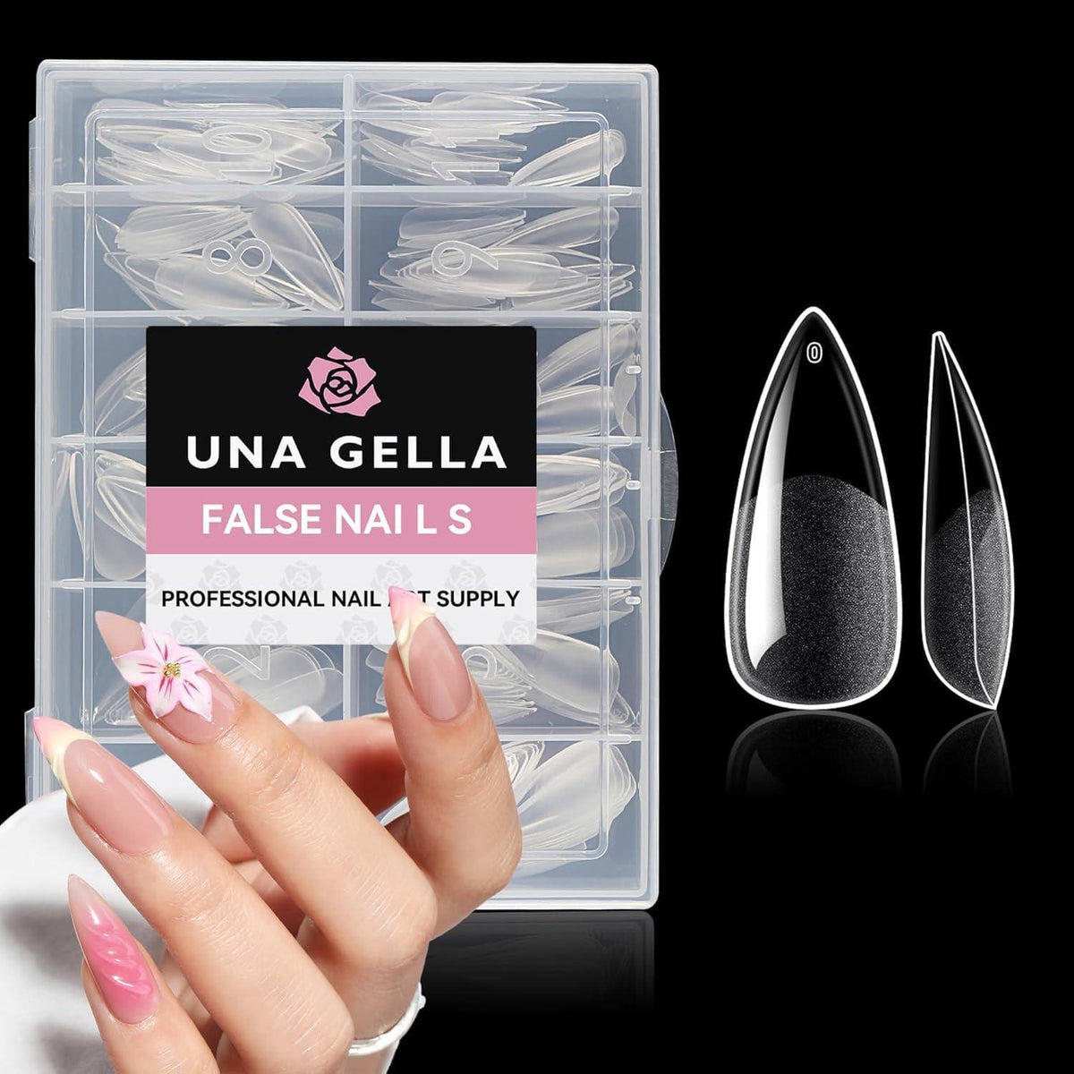 Stiletto Nagelspitzen Medium – 216 Stück für Nagelverlängerung