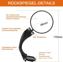 Fahrradspiegel 2 Stück, Rückspiegel Lenkerendspiegel