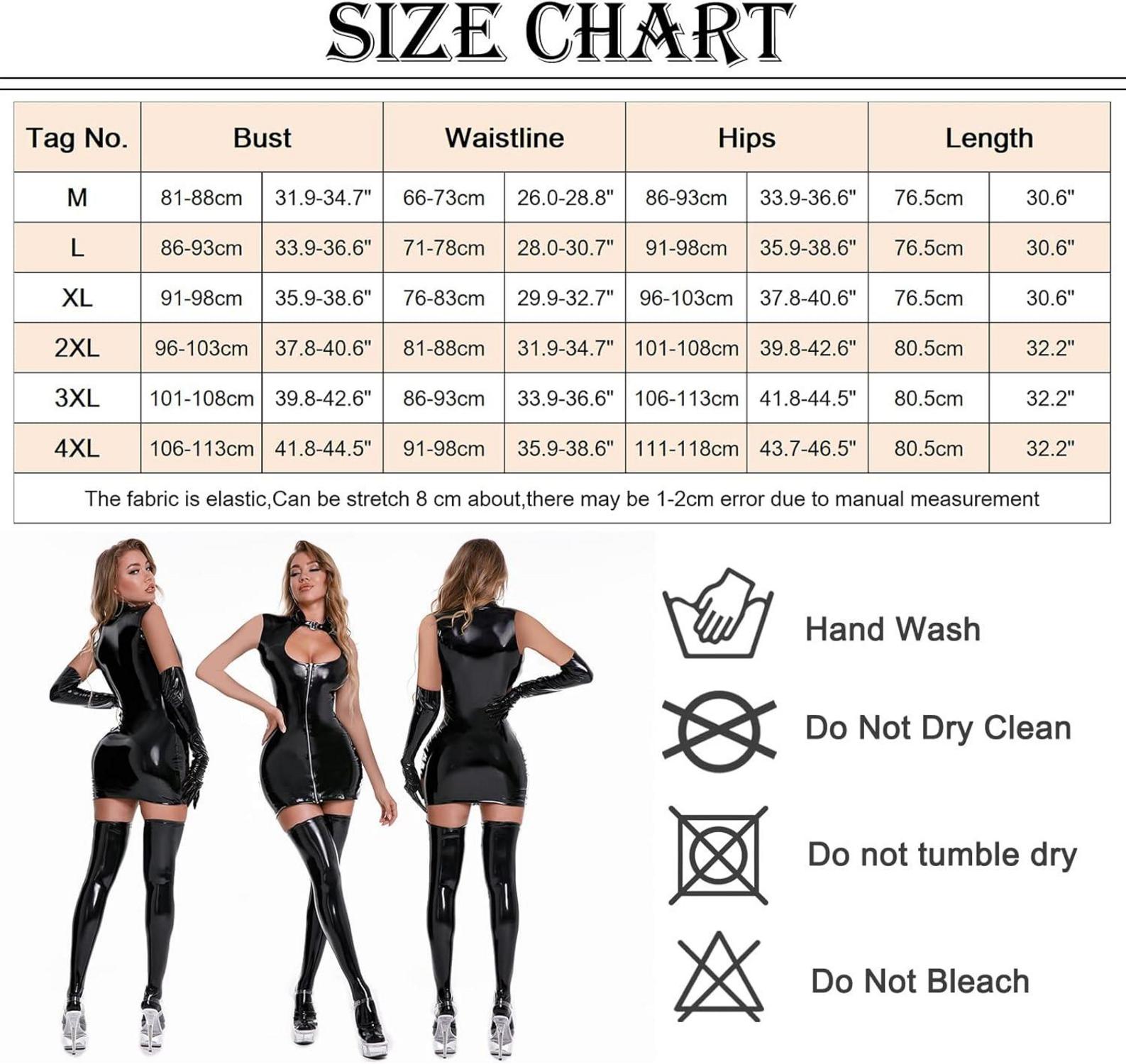 Catsuit Damen Wetlook Lack PU Leder Clubwear Club Kleid Einteiler