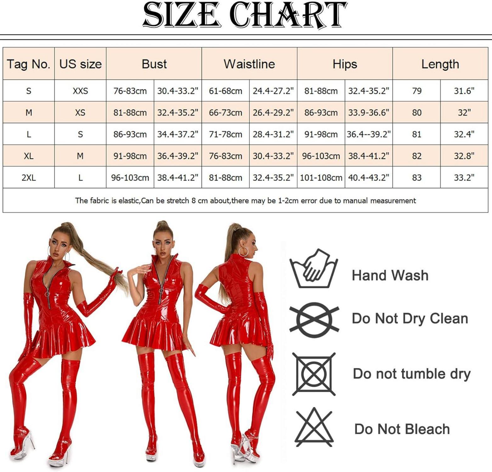 Damen Catsuit Clubwear Sexy Lederlook V-Ausschnitt Minikleid Rot