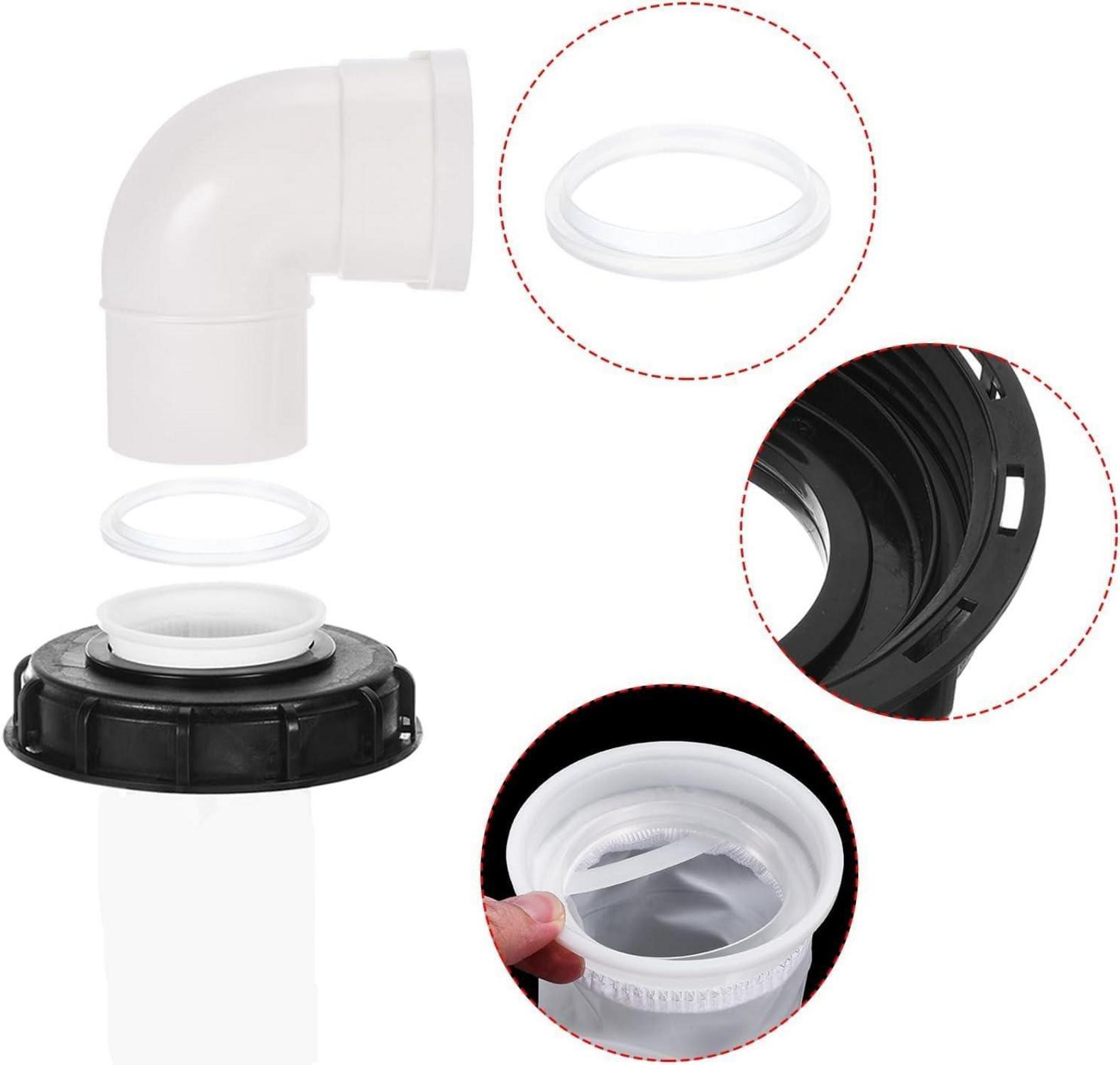 IBC Deckel Filter 90° Nylon Wasserfilter 163mm Tankdeckel