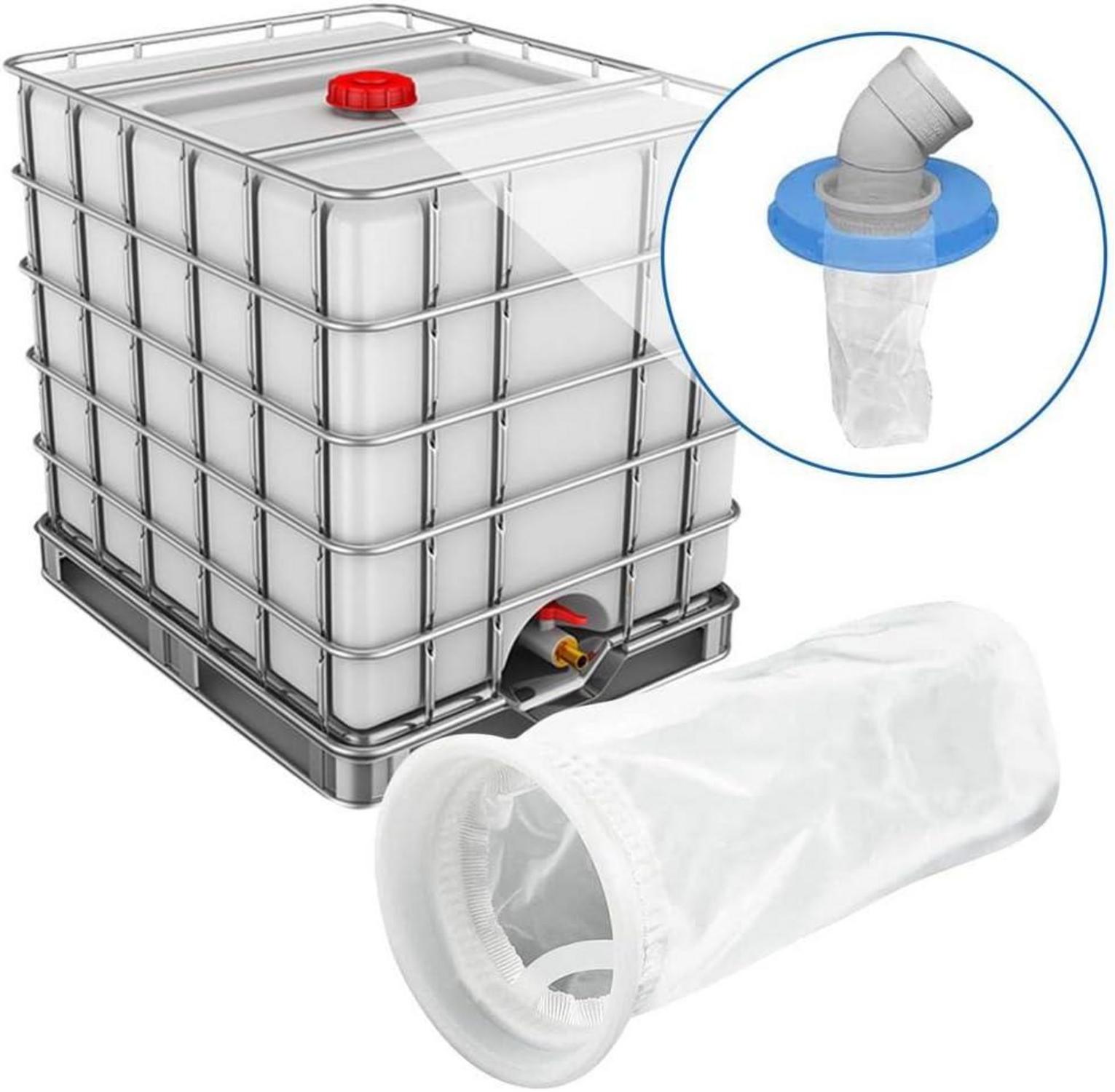 IBC Nylonfilter 4er Set für Regenwassertank 1000L - Ersatzfilter 105mm 200µm