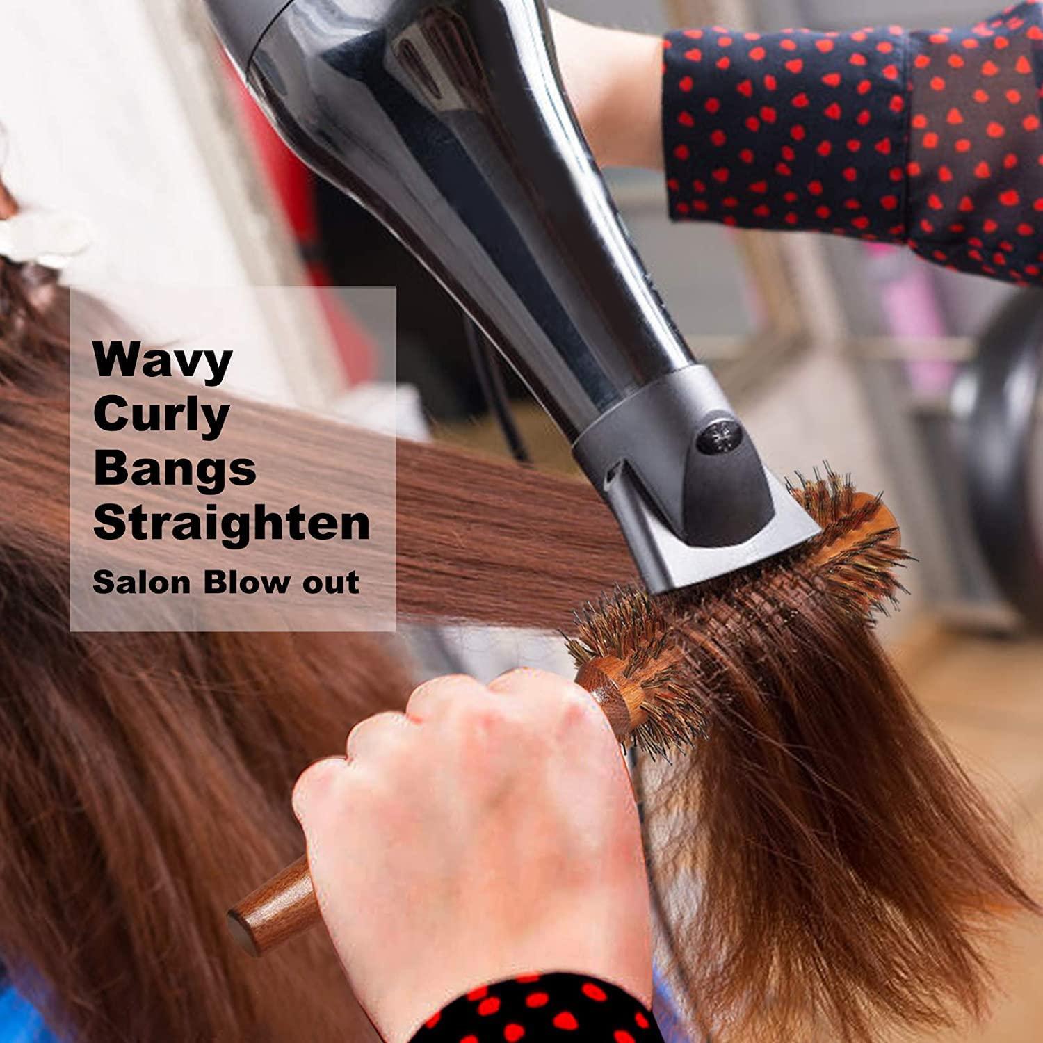 Professionelle Rundbürste mit Wildschweinborsten für Föhnen & Styling