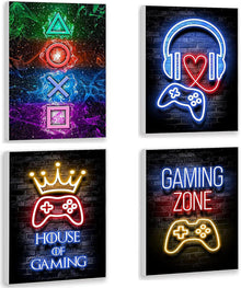 Gaming Poster-Set mit Rahmen für Playstation Schlafzimmer