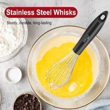 Edelstahl Schneebesen Set 4-teilig rutschfester Griff Silber