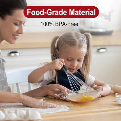 Edelstahl Schneebesen Set Eierschlägel Rührbesen 4-teilig Silber