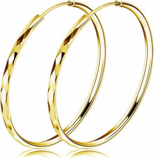 Große Silber Creolen 925 Sterling Hoop Ohrringe 40/50mm Huggie Kreolen