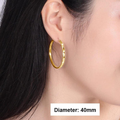 Creolen Silber 925 Groß Hoop Ring Huggie Kreolen Rund Ohrhänger Gold