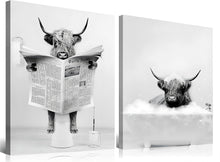 Moderne Schwarz-Weiß Leinwandbilder mit Rahmen, 30x40 cm