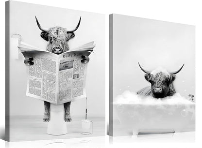 Moderne Schwarz-Weiß Leinwandbilder mit Rahmen, 30x40 cm