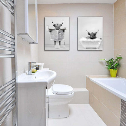 Moderne Schwarz-Weiß Leinwandbilder mit Rahmen, 30x40 cm