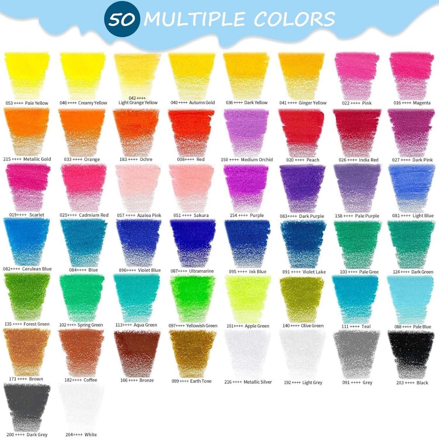 KALOUR Premium Buntstifte Set 50 Farben Mischen & Schichten