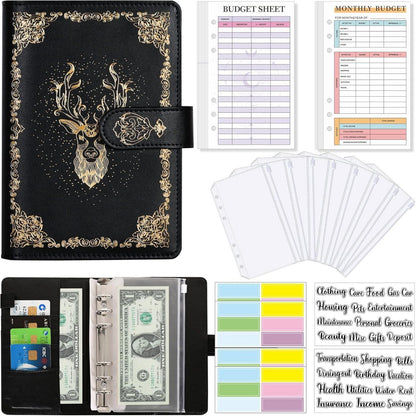 Budget Binder A6 Marmor PU Leder Geld Organizer Cash Umschläge