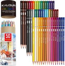 Premium Buntstifte Set 50 Farben weicher Kern lebendige Farbtöne ideal