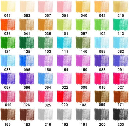 Premium Buntstifte Set 50 Farben weicher Kern lebendige