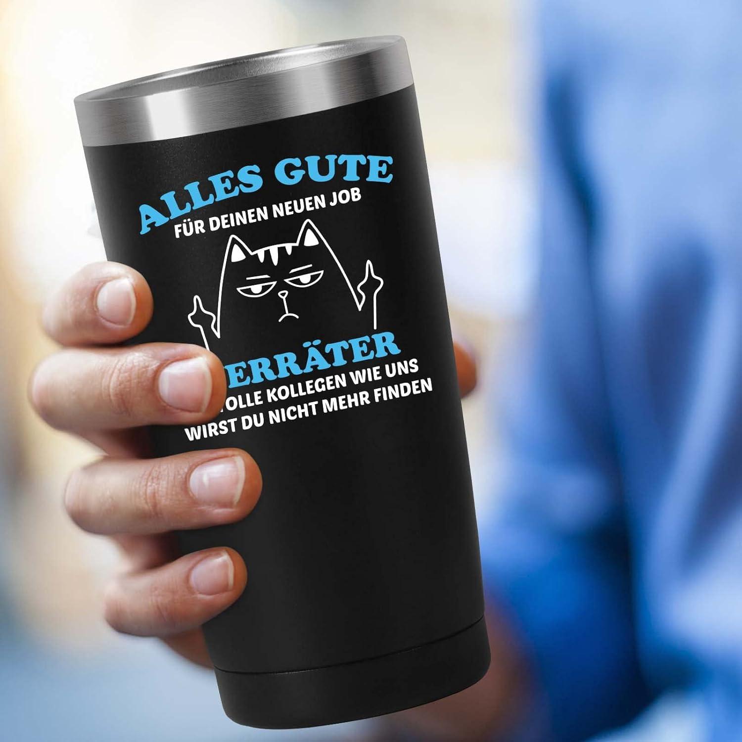 Abschiedsgeschenk Kollegen Tasse 600ml Doppelwandig