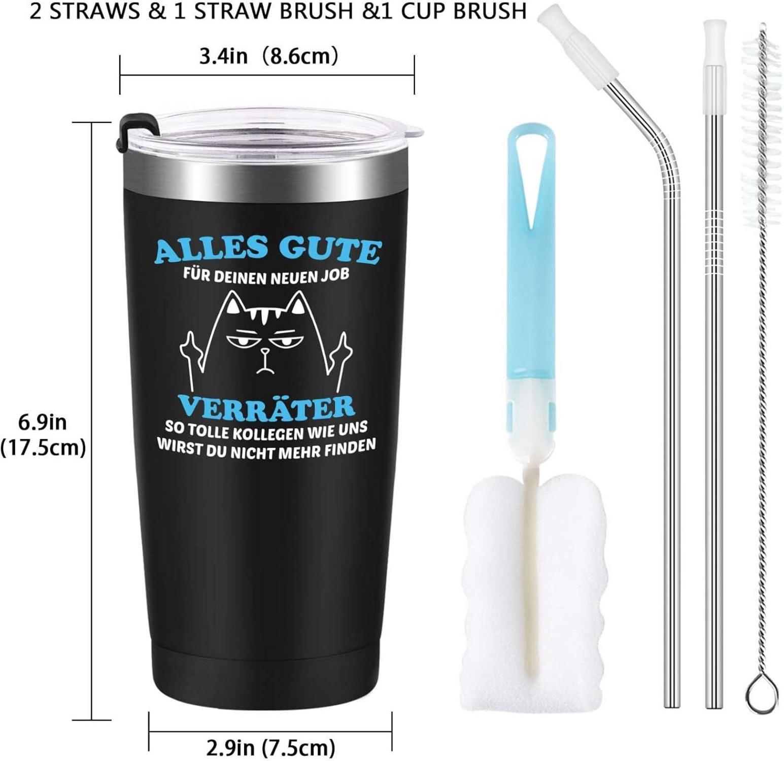 Livole Lustige Abschiedstasse 600ml Doppelwandiger Thermobecher