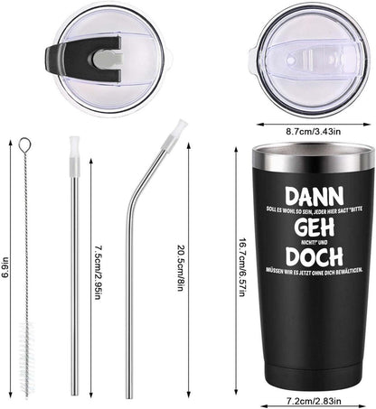 Abschiedsgeschenk Kollegen Männer 20oz 600ml Schwarz