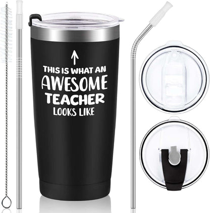 Abschiedsgeschenk Kollegen Weinbecher 600ml Schwarz Doppelwandig - Livole