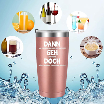 Livole Abschiedsgeschenk Kollegin - 20oz Doppelwandiger Edelstahl Weinbecher