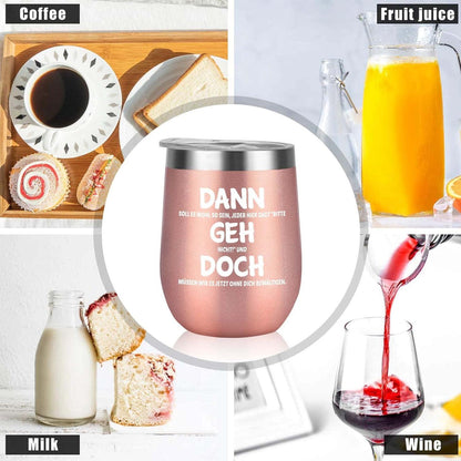 Abschiedsgeschenk Kollegin Jobwechsel Weinbecher Roségold 12oz