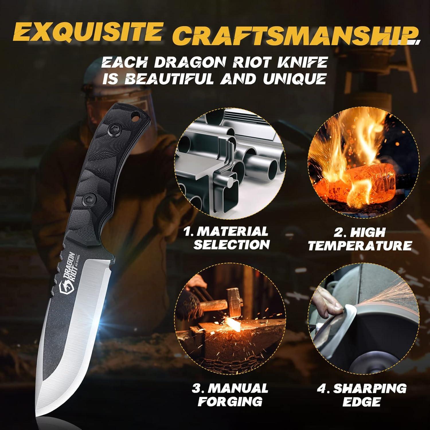 Outdoor-Messer Survival Kydex Scheide Full Tang Bushcraft