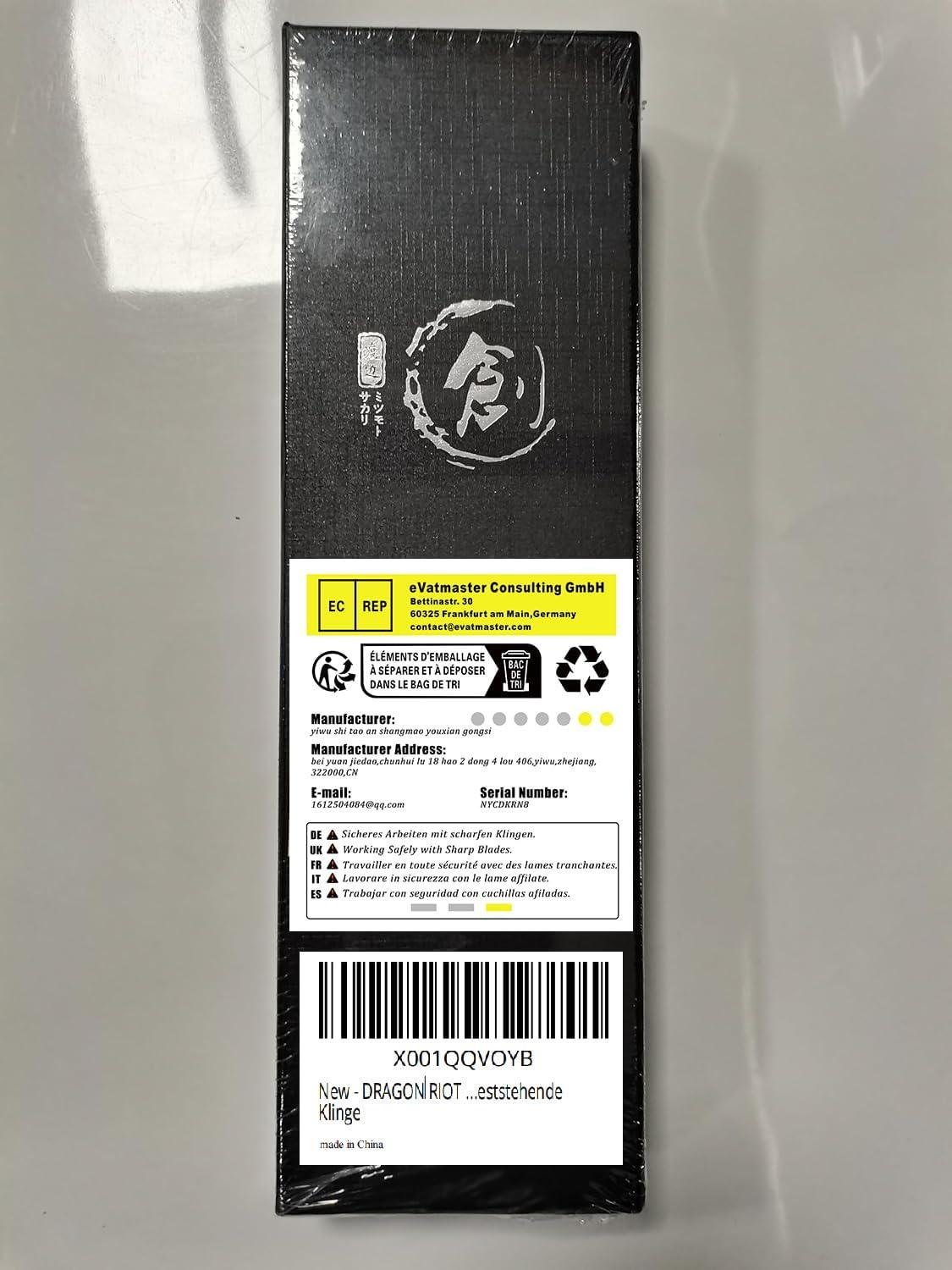 DRAGON RIOT Tanto Messer Outdoor Bushcraft Survival Klinge G10 Griff Kydex Scheide