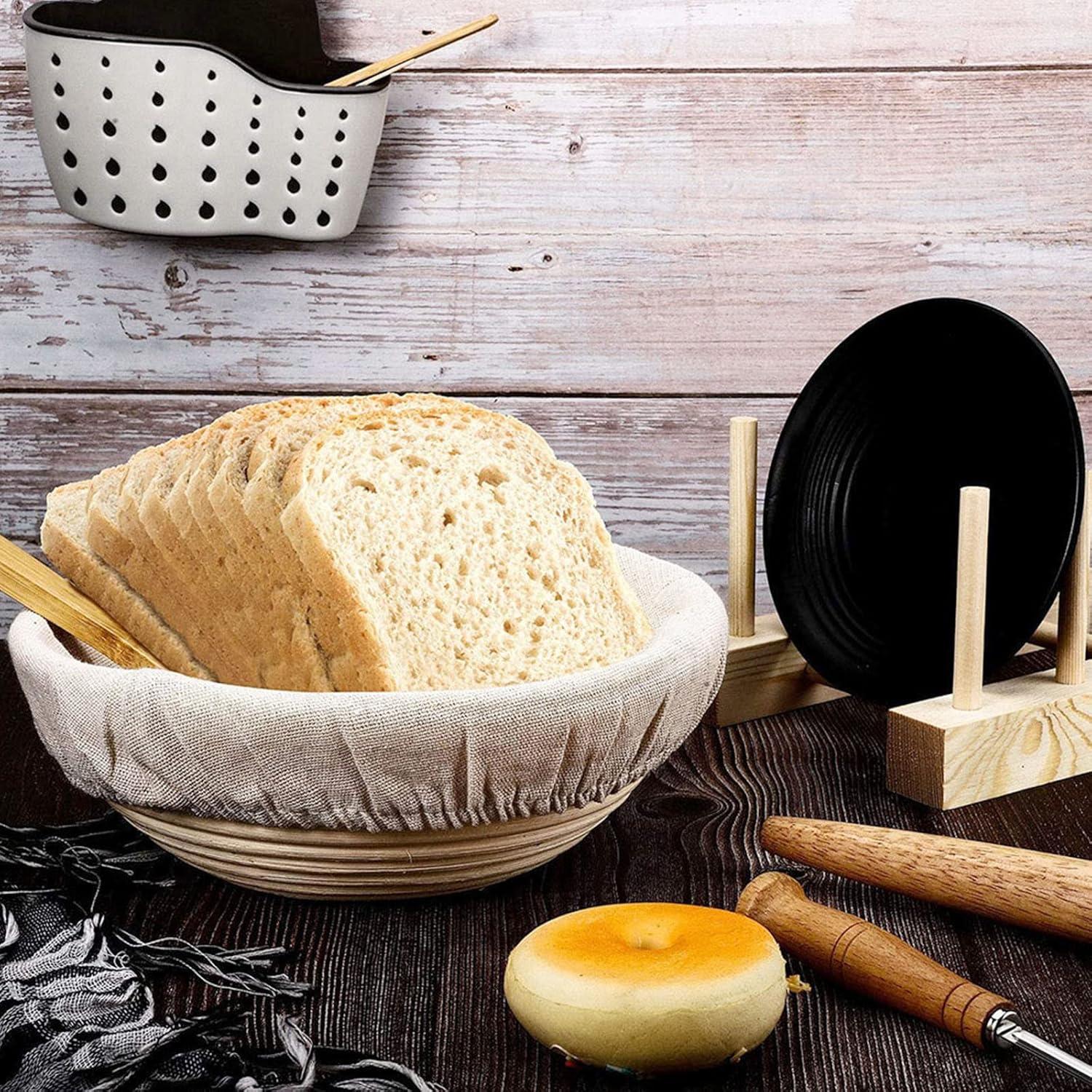 2er Set Leinentuch Brot Backen Gärtuch Bäckerleinen 25cm