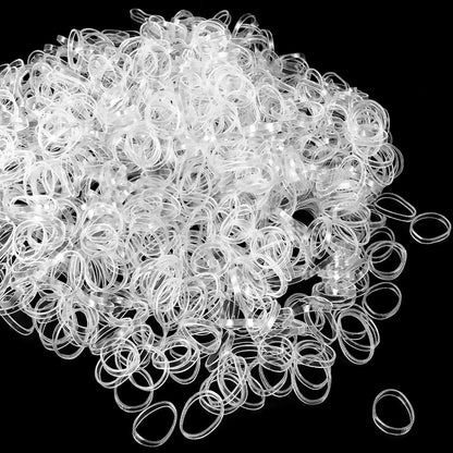 1100 Stück Mini Elastische Haargummis Transparente Haarbänder