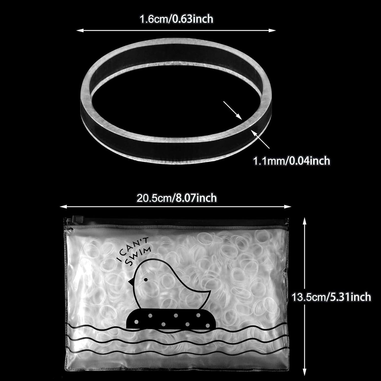 1100 Stück Mini Elastische Haargummis in Plastiktüte
