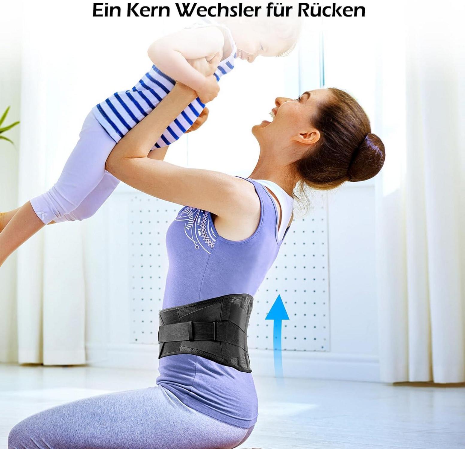 Rückenbandage Atmungsaktiv Stützgürtel Rückengurt 5 Aufenthalten Sport