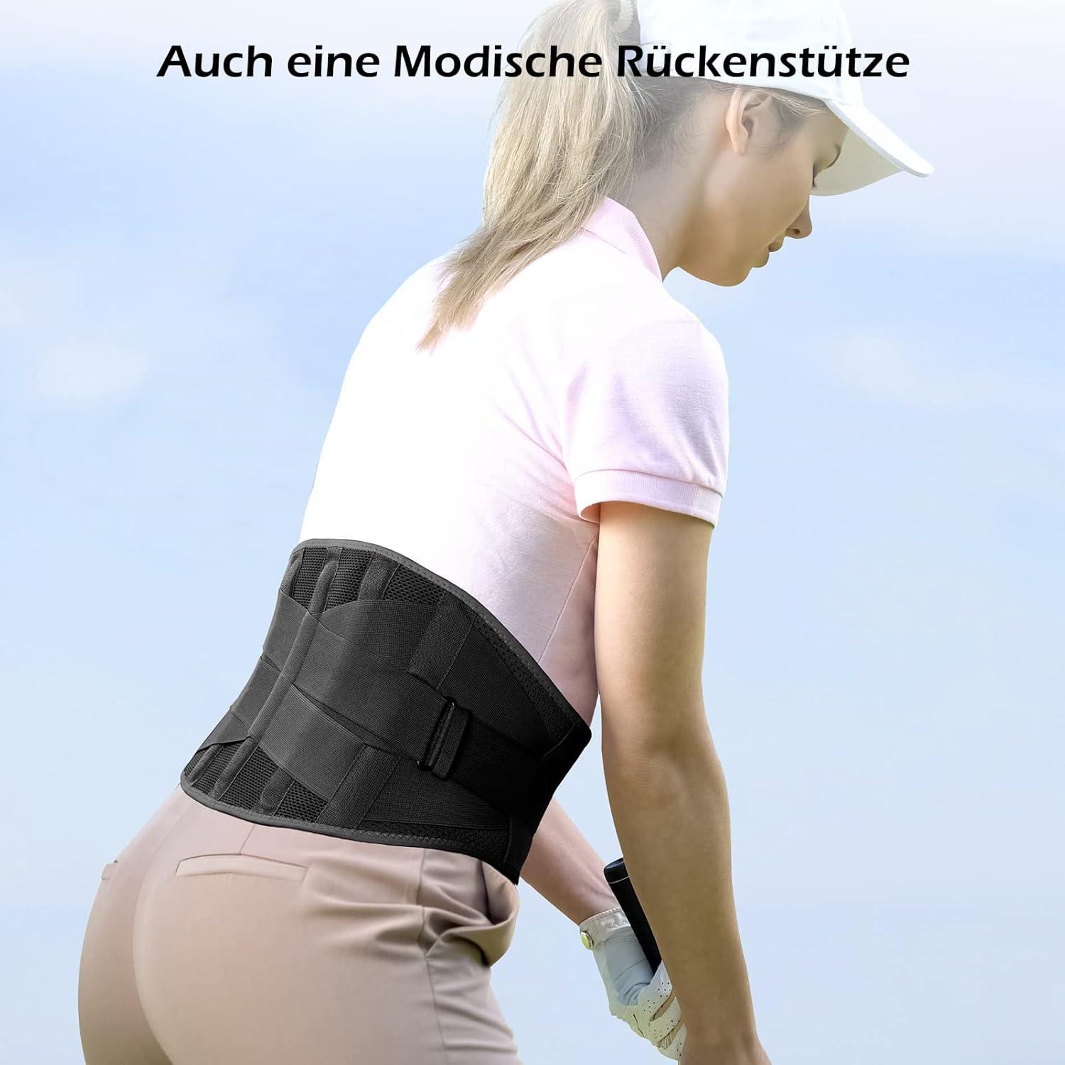 Rückenbandage für Herren und Damen mit 5 Aufenthalten Schwarz
