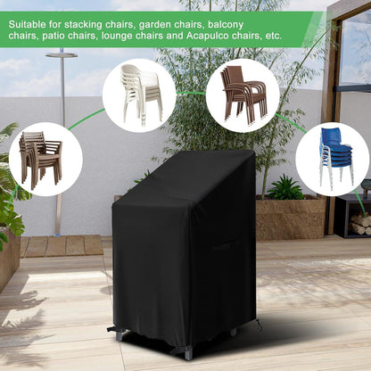 Schutzhülle für Gartenstühle 2er Set 72*72*120cm Wasserdicht Winterfest Oxford Stoff
