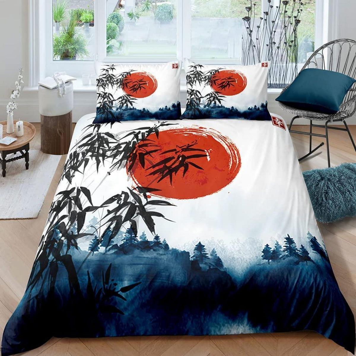 Kinder Bettwäsche Japanischer Stil 135x200 cm 4-teilig