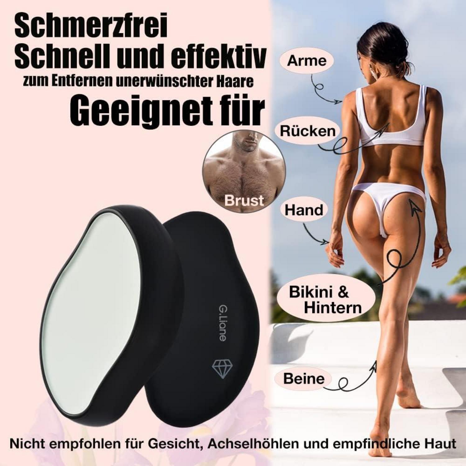 Kristall Haarentferner Nano Glas wiederverwendbar schmerzlos Haut