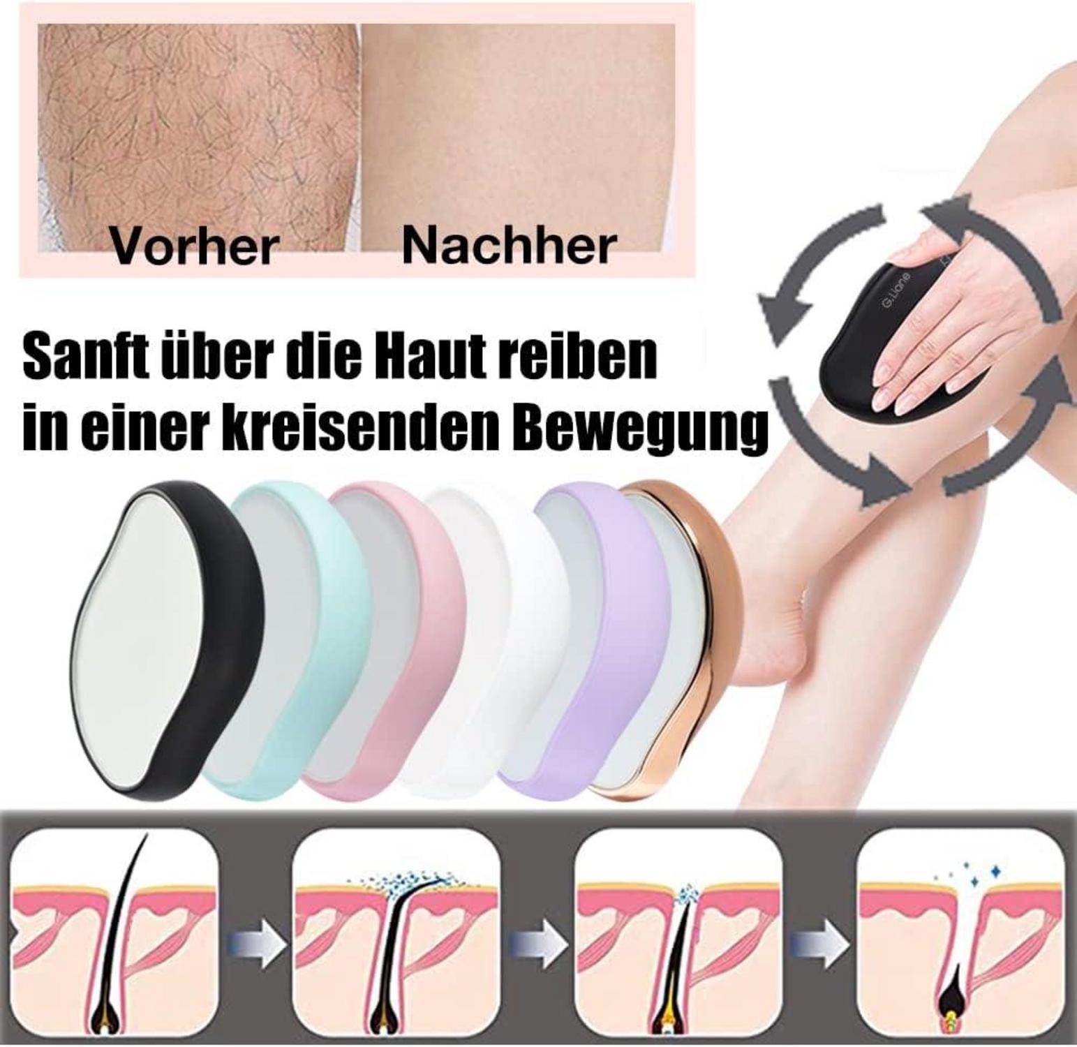 Kristall-Haarentferner Stein schwarz, schmerzlos wiederverwendbarer Depilator
