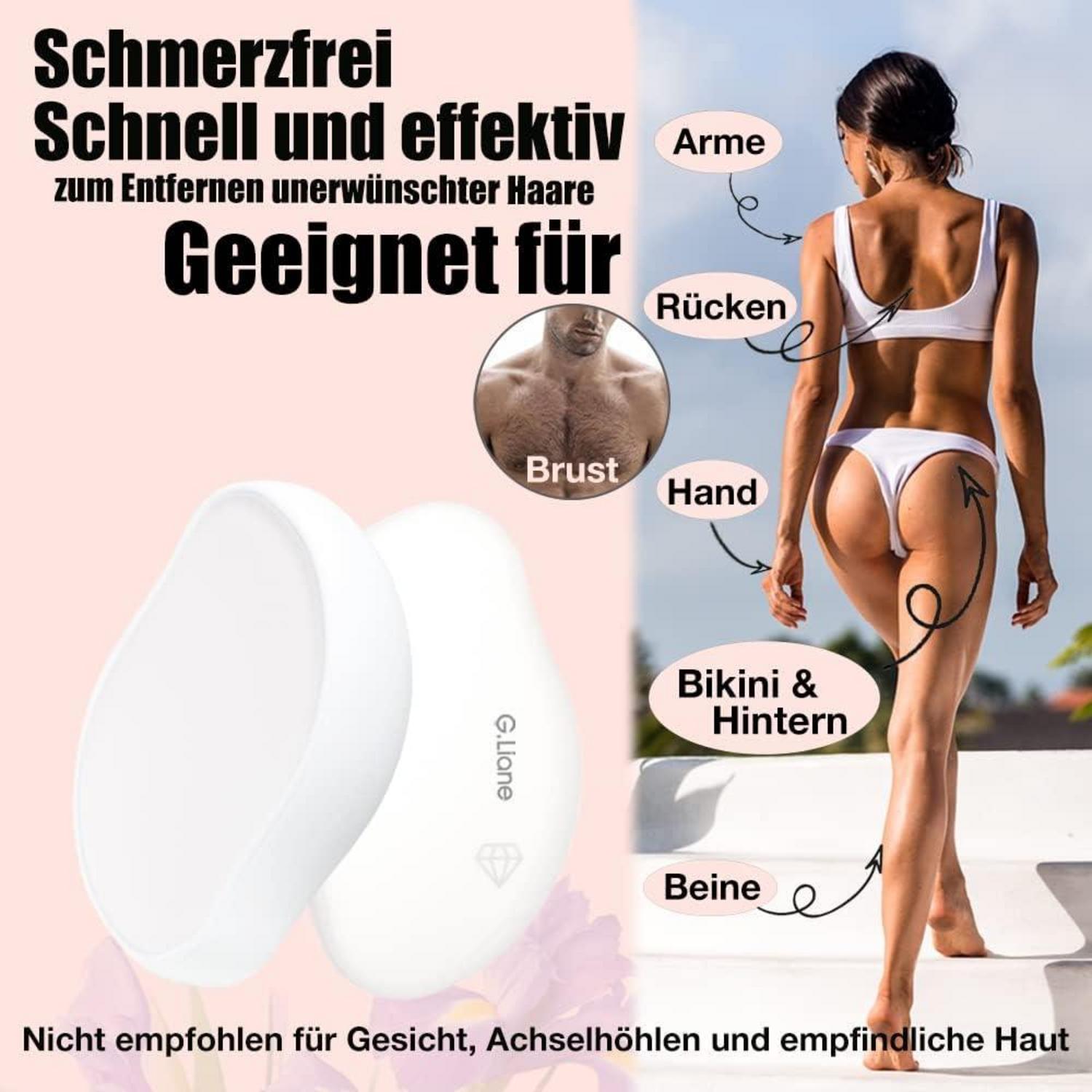 Kristall Haarentferner Nano Glas wiederverwendbar schmerzlos schnell