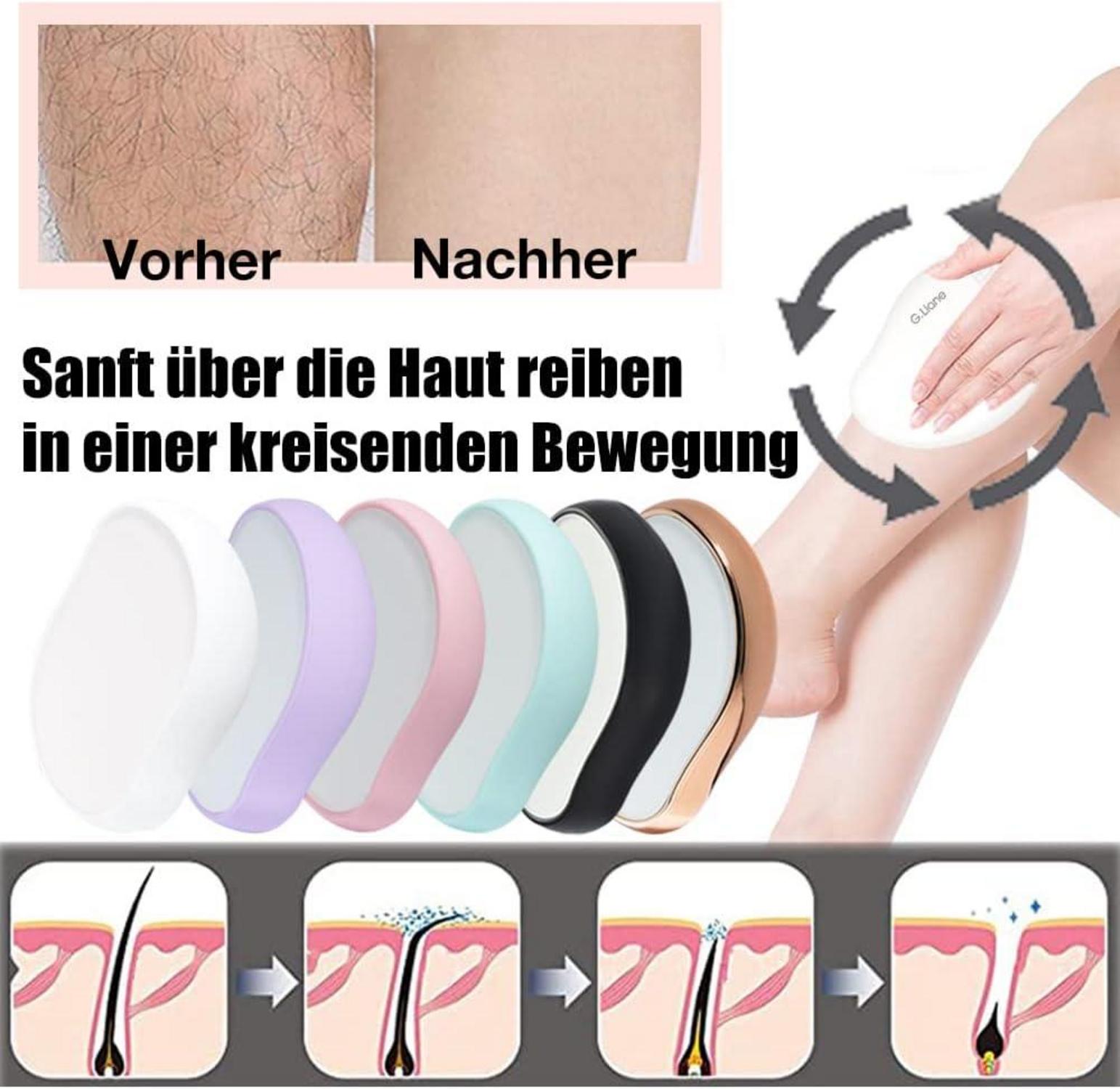 Kristall Haarentferner Nano Glas wiederverwendbar schmerzlos Hautbildung