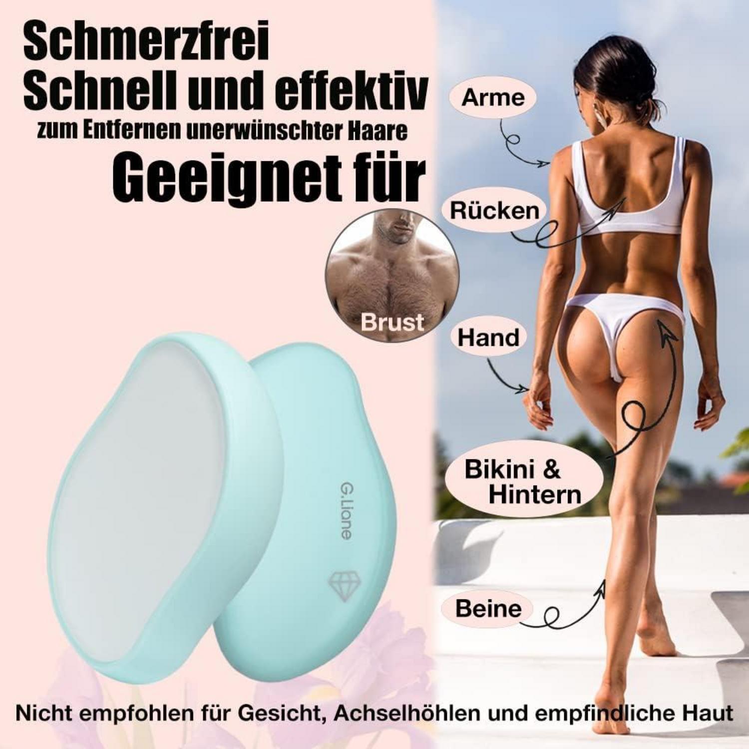 Kristall Haarentferner Stein blau - Wiederverwendbarer schmerzloser