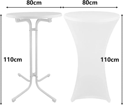 2 Stück Stretch Stehtisch Husse 80x110cm Elastische