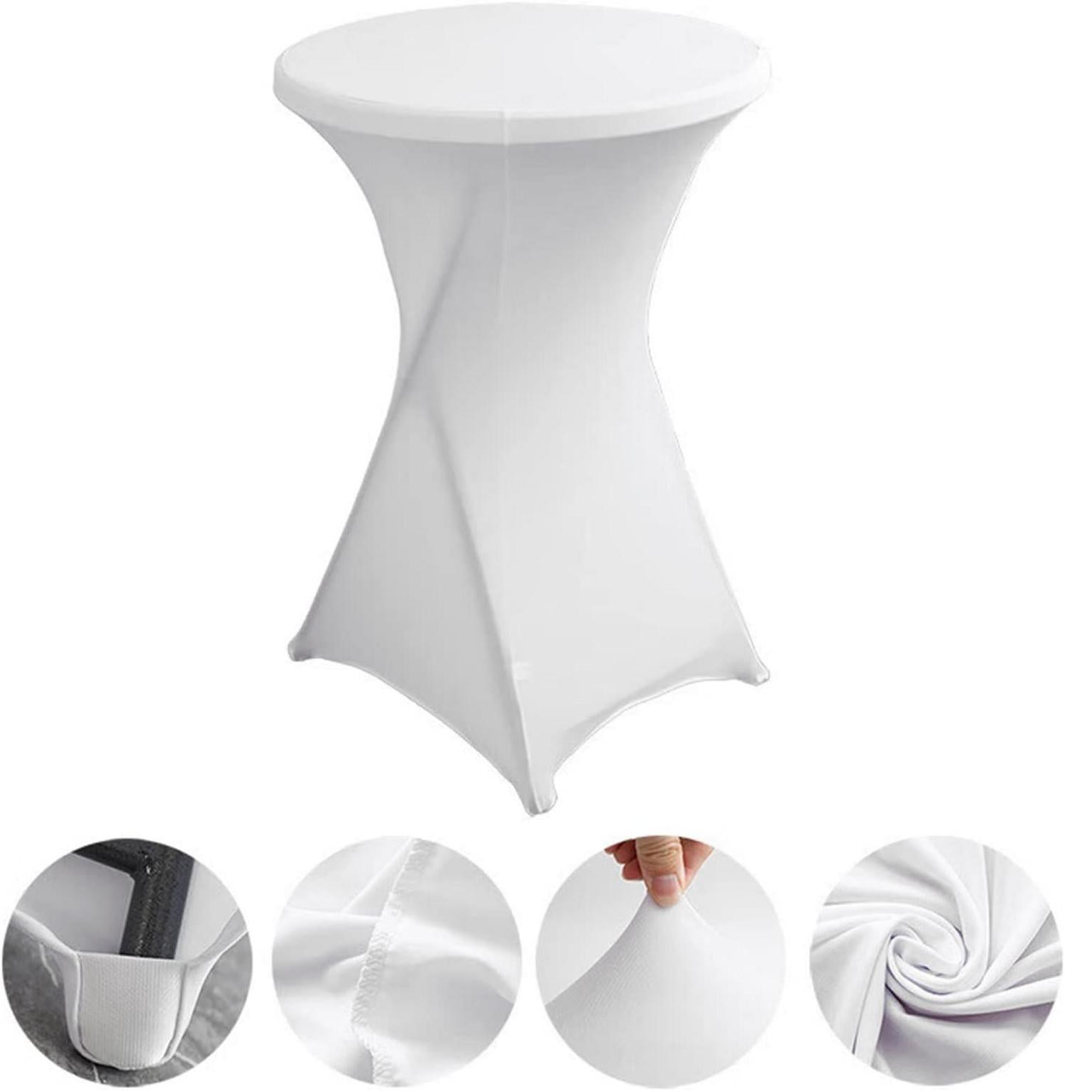 2er Set Stretch Stehtisch Husse 80x110cm Elastische Tischdecke für Bar Counter, Runde Tisch Hochzeit