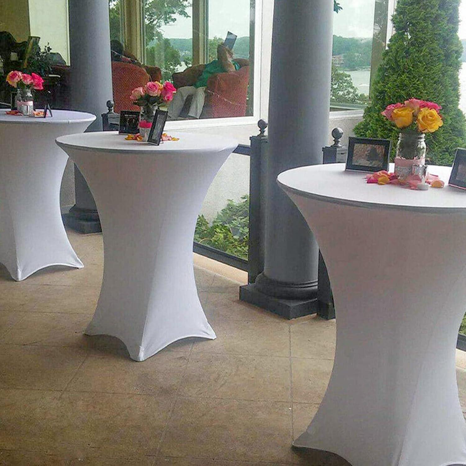 2er Set Stretch Stehtisch Husse 80x110cm Elastische Tischdecke Bar Counter