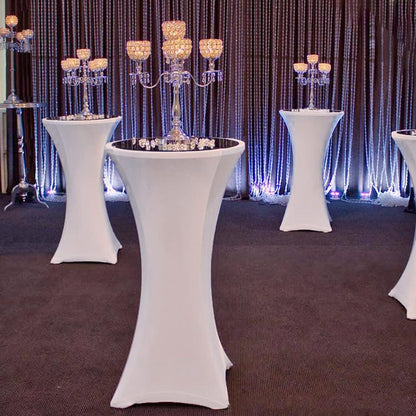 2er Pack Stretch Stehtisch Husse 80x110cm Elastisch für Bar Tisch