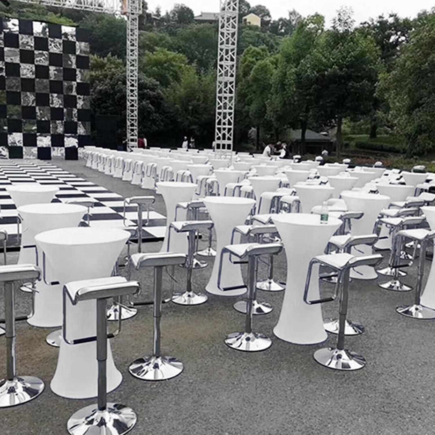 2er Set Stretch Stehtisch Husse 80x110cm Elastische Tischdecke Bar Counter