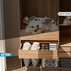 Schubladen Organizer Set für IKEA Kleiderschrank, Schrank Ordnungssystem - schwarz