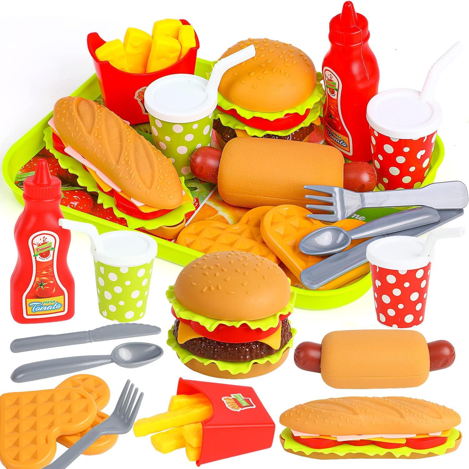 Küchenspielzeug Lebensmittel Hamburger Set Rollenspiele 3+ Jahre