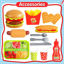 DERAYEE Küchenspielzeug Hamburger Set Rollenspiele Geschenk