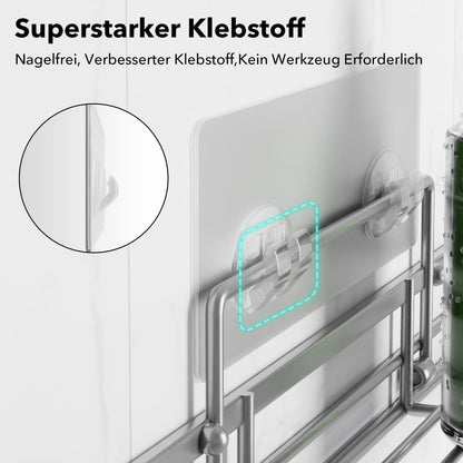 Duschablage ohne Bohren Edelstahl Silber Grau 2er Set Badregal