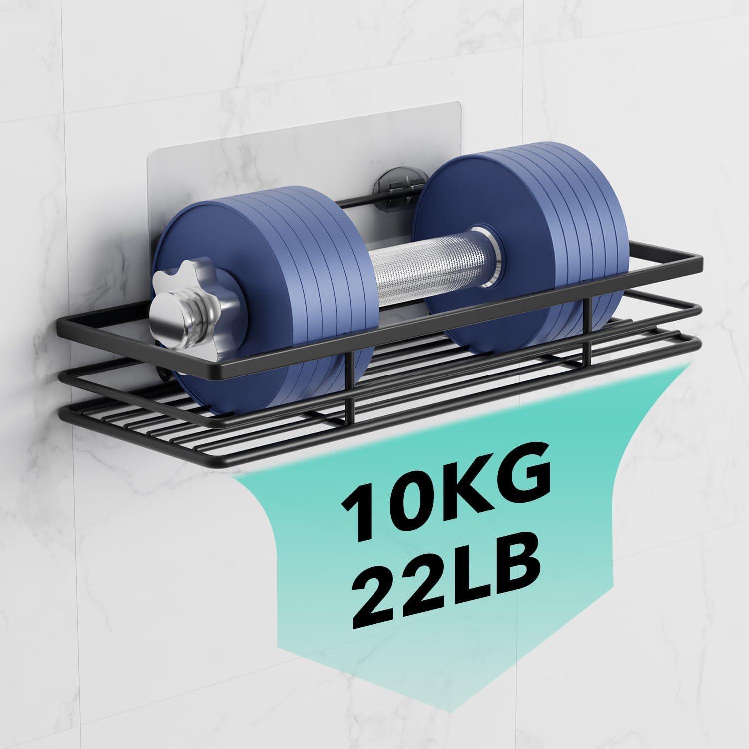 Duschablage ohne Bohren 2er Set Duschregal Edelstahl Schwarz