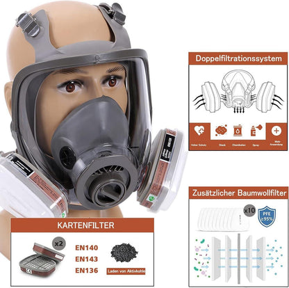 Sumeber Vollgesichtsmaske mit Filter für Atemschutz